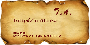 Tulipán Alinka névjegykártya